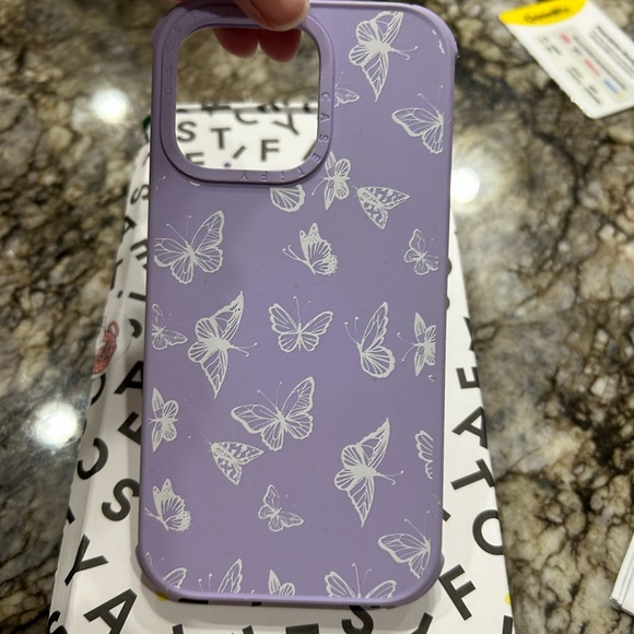 Gently loved used Casetify Purple bumper IPhone 13 Pro case - Picture 9 of 16